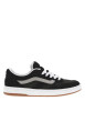 Thumbnail Baskets en cuir noires à talon plat avec un logo et des lacets