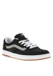 Thumbnail Baskets en cuir noires à talon plat avec un logo et des lacets - Image 3