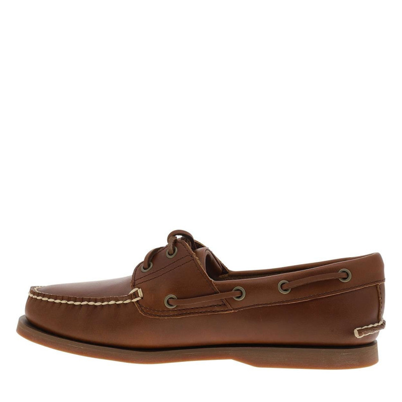Timberland - Mocassins En Cuir Camel à Semelle Plate Avec Des Surpiqûres Sur L'empeigne - Jaune
