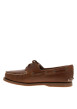 Thumbnail Mocassins en cuir camel à semelle plate avec des surpiqûres sur l’empeigne - Image 2