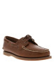 Thumbnail Mocassins en cuir camel à semelle plate avec des surpiqûres sur l’empeigne - Image 3