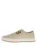 Thumbnail Tennis beiges en cuir avec un talon plat et des lacets ronds tressés - Image 2