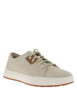 Thumbnail Tennis beiges en cuir avec un talon plat et des lacets ronds tressés - Image 3