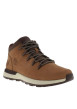 Thumbnail Bottines marron en cuir avec un talon plat et des lacets ronds - Image 3
