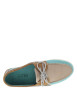 Thumbnail Mocassins bateau bleues en cuir avec un talon plat et à slip-on - Image 4