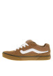 Thumbnail Baskets skate en cuir camel à talon plat avec une fermeture à lacets - Image 2
