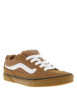 Thumbnail Baskets skate en cuir camel à talon plat avec une fermeture à lacets - Image 3