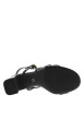Thumbnail Nu-pieds noirs vernis à semelle compensé bas et à boucle à ardillon - Image 5