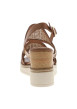 Thumbnail Nu-pieds en cuir cognac à semelle compensé et à boucle à ardillon - Image 6