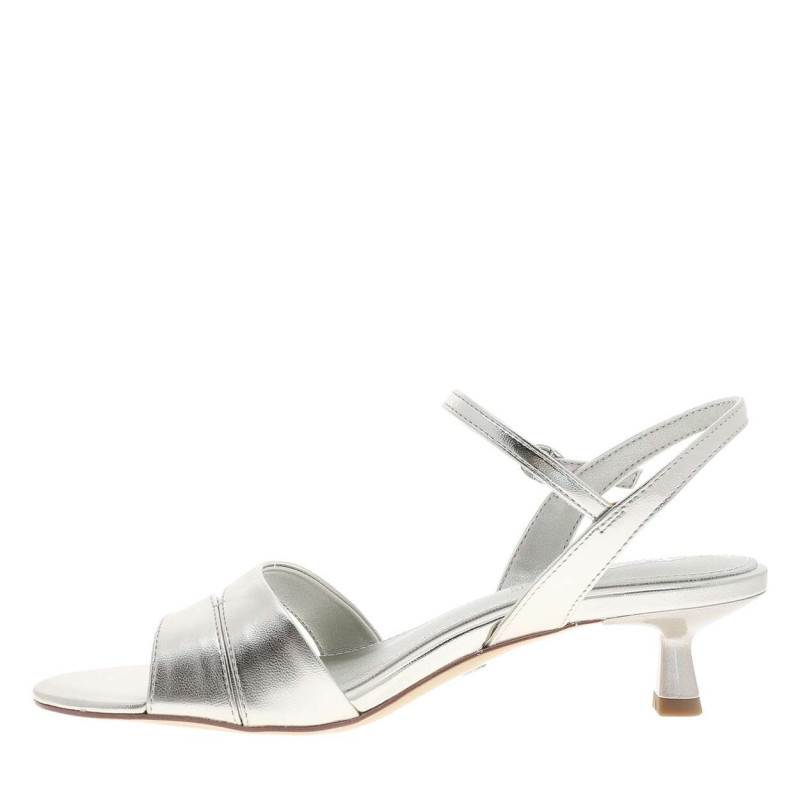 Tamaris - Nu-pieds Argent à Semelle Décroché Bas Et Une Fermeture à Boucle à Ardillon - Gris Tamaris - Nu-pieds Argent à Semelle Décroché Bas Et Une Fermeture à Boucle à Ardillon - Gris