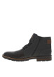 Thumbnail Bottines en cuir grises à talon décroché bas avec des lacets et 2 zips latéraux - Image 2