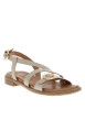Thumbnail Nu-pieds en cuir ivoire à semelle décroché bas et à boucle à ardillon - Image 3