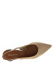 Thumbnail Escarpins sable en cuir avec arrière ouvert et à talon décroché moyen - Image 4