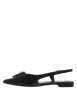 Thumbnail Ballerines noires en cuire avec arrière ouvert et à talon plat - Image 2