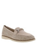 Thumbnail Mocassins en cuir sable avec un talon plat et fermeture à slip-on - Image 3
