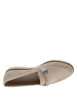 Thumbnail Mocassins en cuir sable avec un talon plat et fermeture à slip-on - Image 4