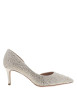 Thumbnail Escarpins or avec des strass dorés et un talon décroché moyen
