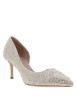 Thumbnail Escarpins or avec des strass dorés et un talon décroché moyen - Image 3