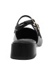 Thumbnail Escarpins noirs à talon décroché moyen avec une boucle à ardillon - Image 6