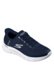 Thumbnail Baskets running bleu marine à talon plat et à slip-on muni de lacets élastiqués - Image 3