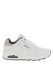 Thumbnail Baskets running blanches avec un talon compensé bas et des lacets