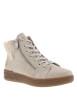 Thumbnail Bottines beiges à talon plat avec des lacets et un zip latéral - Image 3