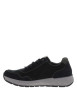 Thumbnail Sneakers en cuir noires avec semelle à talon compensé bas et zip latéral - Image 2