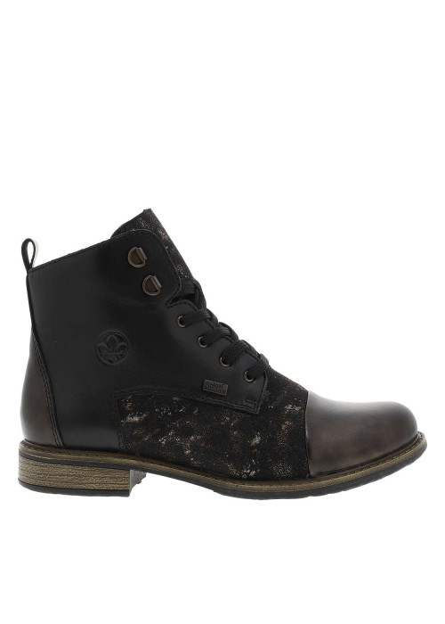 Bottines en cuir noires avec semelle à talon...