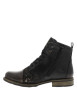 Thumbnail Bottines en cuir noires avec semelle à talon décroché bas et zip latéral - Image 2