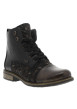 Thumbnail Bottines en cuir noires avec semelle à talon décroché bas et zip latéral - Image 3