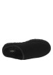 Thumbnail Sabots en cuir noir à talon plat et à slip-on avec de la fourrure synthétique - Image 4