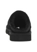 Thumbnail Sabots en cuir noir à talon plat et à slip-on avec de la fourrure synthétique - Image 6