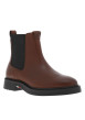 Thumbnail Boots en cuir cognac à talon décroché bas avec des soufflets élastiqués - Image 3