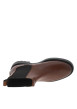 Thumbnail Boots en cuir cognac à talon décroché bas avec des soufflets élastiqués - Image 4