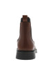 Thumbnail Boots en cuir cognac à talon décroché bas avec des soufflets élastiqués - Image 6