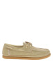 Thumbnail Mocassins verts avec un talon plat et des lacets ronds tressés