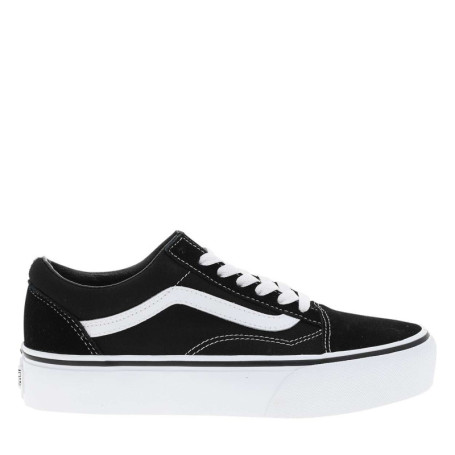 Baskets skate noires avec un talon plat et des...