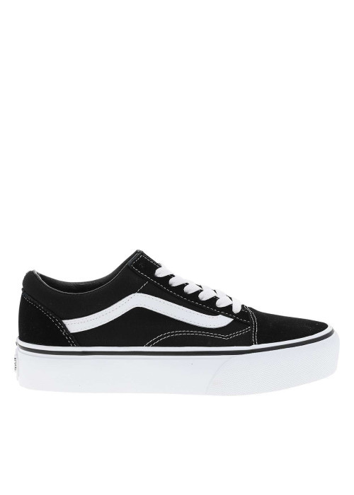 Baskets skate noires avec un talon plat et des...