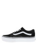 Thumbnail Baskets skate noires avec un talon plat et des lacets blancs - Image 2