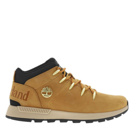 Bottines en cuir nubuck miel à talon plat avec...