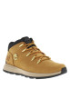 Thumbnail Bottines en cuir nubuck miel à talon plat avec des lacets ronds - Image 9