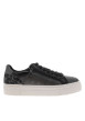 Thumbnail Tennis grises anthracite grainées et fermées par des lacets plats et un zip