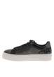 Thumbnail Tennis grises anthracite grainées et fermées par des lacets plats et un zip - Image 2