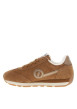 Thumbnail Baskets en cuir camel à bout arrondi avec un logo brodé sur le côté - Image 2