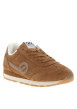 Thumbnail Baskets en cuir camel à bout arrondi avec un logo brodé sur le côté - Image 3