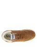 Thumbnail Baskets en cuir camel à bout arrondi avec un logo brodé sur le côté - Image 4