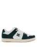 Thumbnail Baskets blanches à semelle plate avec un empiècement nubuck sur le pourtour