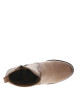 Thumbnail Boots en cuir taupe à talon décroché moyen et une fermeture zippée - Image 4