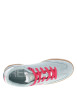 Thumbnail Tennis en cuir bleues à talon plat avec des lacets et un logo rose - Image 4