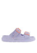 Thumbnail Mules violettes à semelle plate avec une fermeture à boucle à ardillon